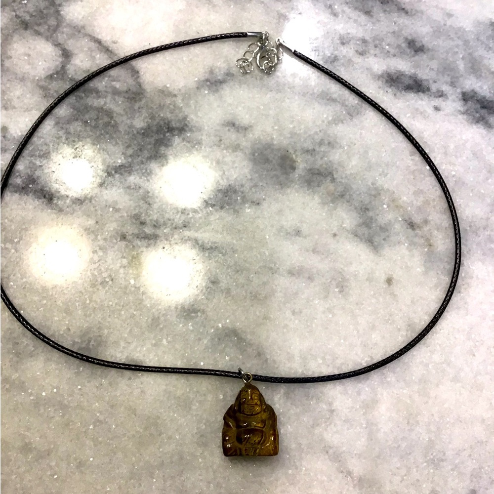Tigers Eye Buddha Necklace